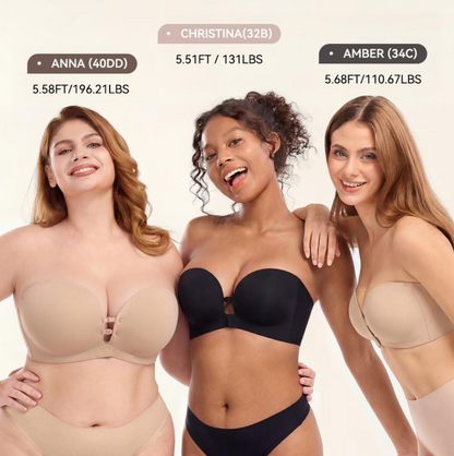 Womens Strapless Front Closure Bra